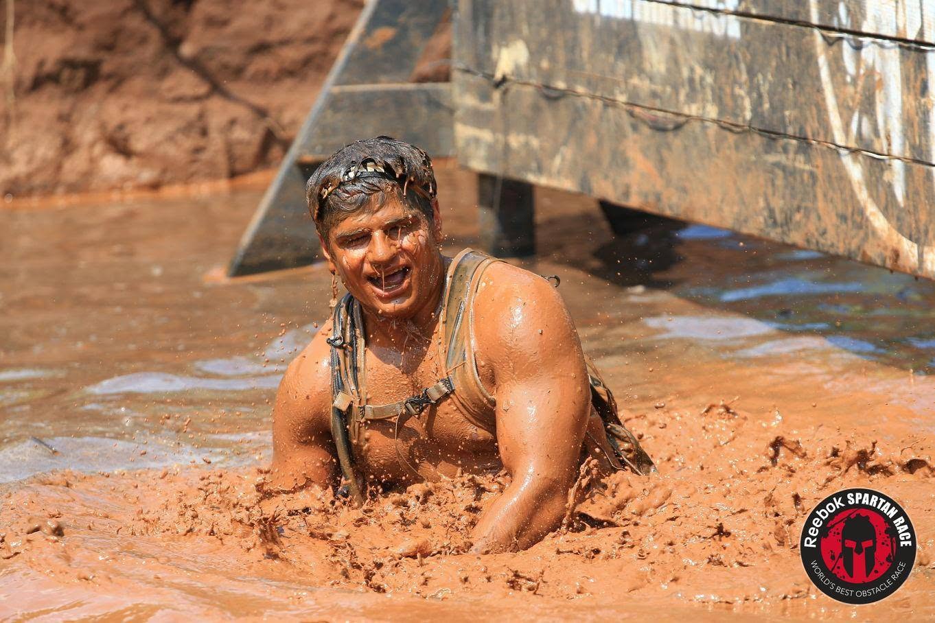 Spartan race mud pit